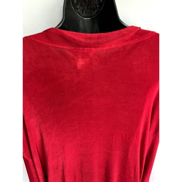 Vintage Touch of Class Clothing Slinky Red Cardigan Plus Size 2X/3X Open Acetate - Picture 5 of 9